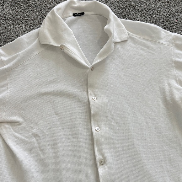 Kiton White Textured Shirt - Made in Italy! - Picture 4 of 11
